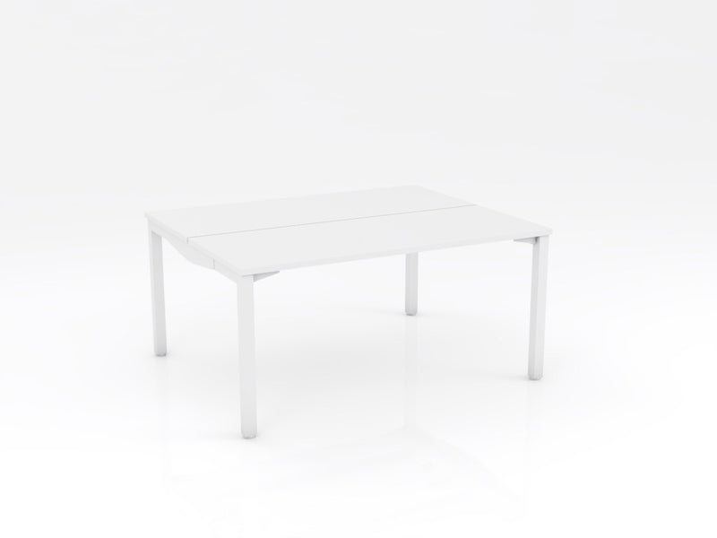 Axis Stretch Double Sided Desk 1500mmX600mm White White Powdercoat