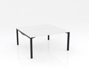 Axis Stretch Double Sided Desk White Black Powdercoat