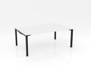 Axis Stretch Double Sided Desk 1800mmX600mm White Black Powdercoat