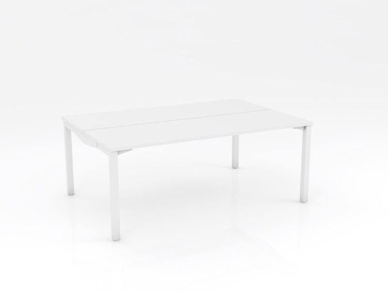 Axis Stretch Double Sided Desk 1800mmX600mm White White Powdercoat