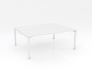 Axis Stretch Double Sided Desk White White Powdercoat