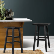Artiss Set of 2 Wooden Backless Bar Stools
