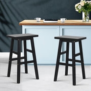 Artiss Set of 2 Wooden Backless Bar Stools