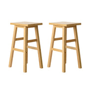 Artiss Set of 2 Wooden Backless Bar Stools