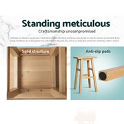 Artiss Set of 2 Wooden Backless Bar Stools