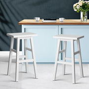 Artiss Set of 2 Wooden Backless Bar Stools