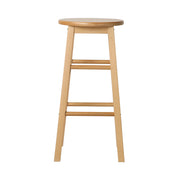 Artiss Set of 2 Beech Wood Backless Bar Stools