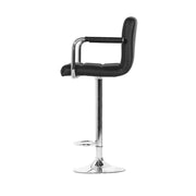 Artiss 2x Gas Lift Swivel Bar Stools - Black