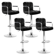 Artiss 4x Bar Stools Kitchen Swivel Bar Stool Leather Gas Lift Chairs Black