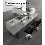 Artiss Set of Pu Leather Bar Stools Kitchen Chair Bar Stool Gas Lift Swivel