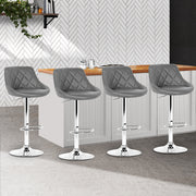 Artiss Set of 4 Bar Stools PU Leather Diamond Style