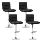Artiss Set of 4 Pu Leather Bar Stools Swivel Bar Stool Kitchen Chairs Gas Lift