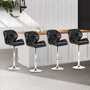 Artiss Set of 4 Kitchen PU Leather Gas Lift Bar Stools