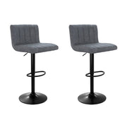 Artiss Set of 2 Kitchen Bar Stools Swivel Vintage Bar Stool Pu Leather Gas Lift Chairs