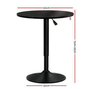 Artiss Adjustable Bar Table Gas Lift Wood Metal