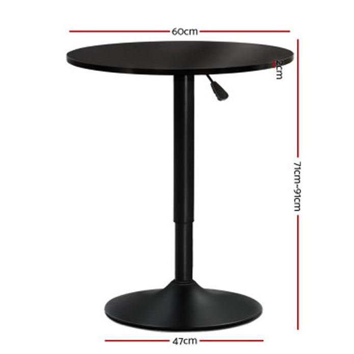 Artiss Adjustable Bar Table Gas Lift Wood Metal