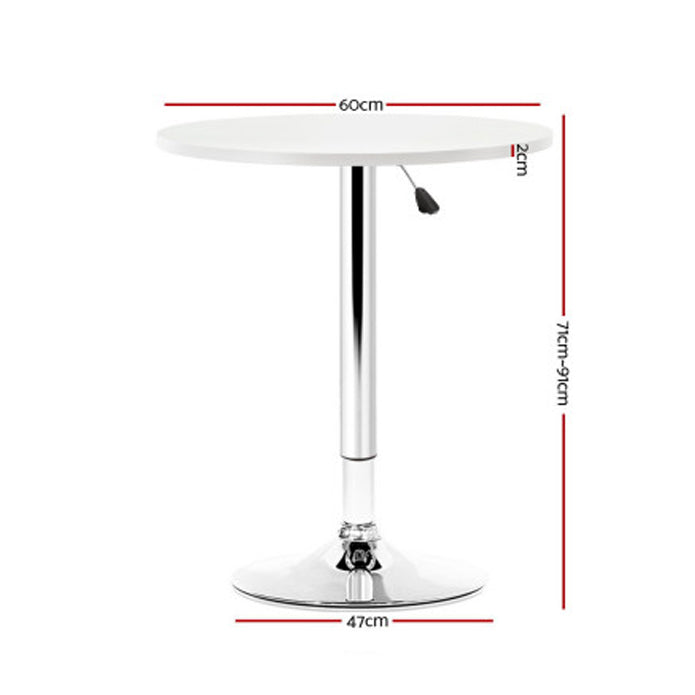 Artiss Adjustable Bar Table Gas Lift Wood Metal