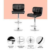 Artiss 4x Bar Stools Pu Leather Chrome Kitchen Bar Stool Chairs Gas Lift