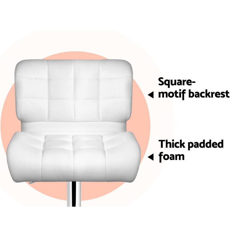 Artiss 4x Bar Stools Pu Leather Chrome Kitchen Bar Stool Chairs Gas Lift