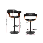 Artiss 1 X Swivel Gas Lift Bar Stool - Black