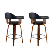 Artiss 2x Bar Stools Wooden Swivel Bar Stool Kitchen Dining Chair Wood Grey