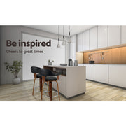 Artiss 2x Bar Stools Wooden Swivel Bar Stool Kitchen Dining Chair Wood Grey