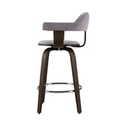 Artiss 2x Bar Stools Wooden Swivel Bar Stool Kitchen Dining Chair Wood Grey