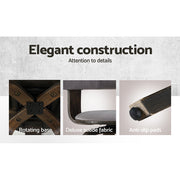 Artiss 2x Bar Stools Wooden Swivel Bar Stool Kitchen Dining Chair Wood Grey