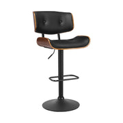 Artiss Kitchen Bar Stool Gas Lift Stool Chairs Swivel Barstool Pu Leather Black X1