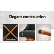 Artiss Set of 4 Wooden Fabric Bar Stools Square Footrest