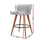 Artiss 4x Wooden Bar Stools Modern Bar Stool Kitchen Dining Chairs Cafe