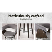 Artiss Set of 2 Bar Stools Wooden Bar Stool Swivel Kitchen Dining Chairs Pu Leather Black