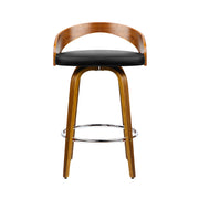 Artiss Set of 2 Wooden Bar Stools - Black