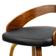 Artiss Set of 2 Wooden Bar Stools - Black