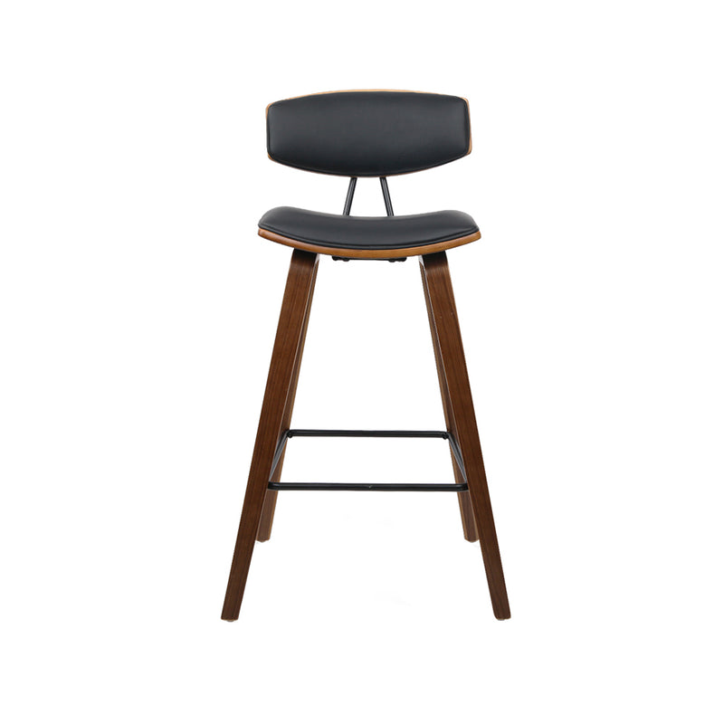 Artiss Set of 4 Wooden Bar Stools Kitchen Bar Stool Dining Chair Cafe Wood Black