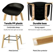 Artiss Set of 2 Wooden Square Footrest Bar Stools