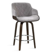 Artiss 1x Kitchen Bar Stools - Grey