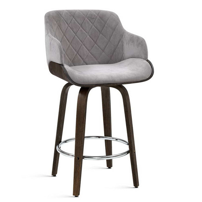 Artiss 1x Kitchen Bar Stools - Grey