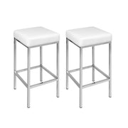 Artiss Set of 2 Pu Leather Backless Bar Stools