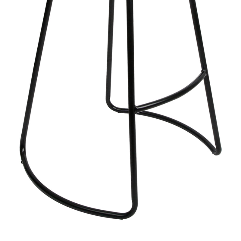 Artiss Set of 2 Wooden Backless Bar Stools - Black