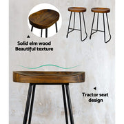Artiss 4x Vintage Tractor Bar Stools Retro Bar Stool Industrial Chairs 65cm