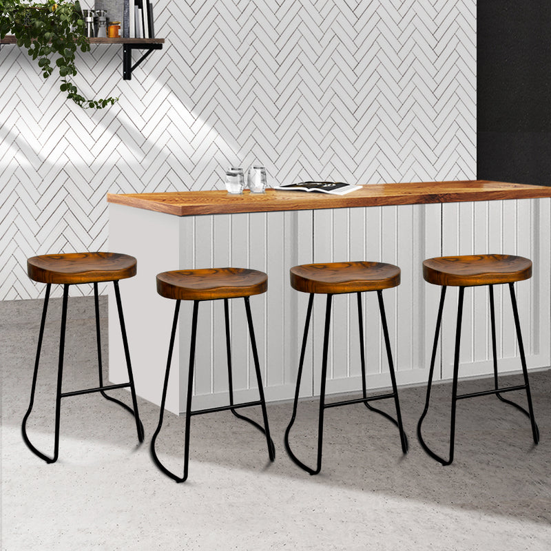 Artiss 4x Vintage Tractor Bar Stools Retro Bar Stool Industrial Chairs 65cm
