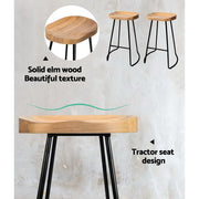 Artiss 4x Vintage Tractor Bar Stools Retro Bar Stool Industrial Chairs 65cm