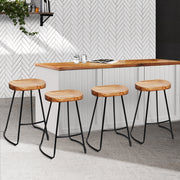 Artiss 4x Vintage Tractor Bar Stools Retro Bar Stool Industrial Chairs 65cm