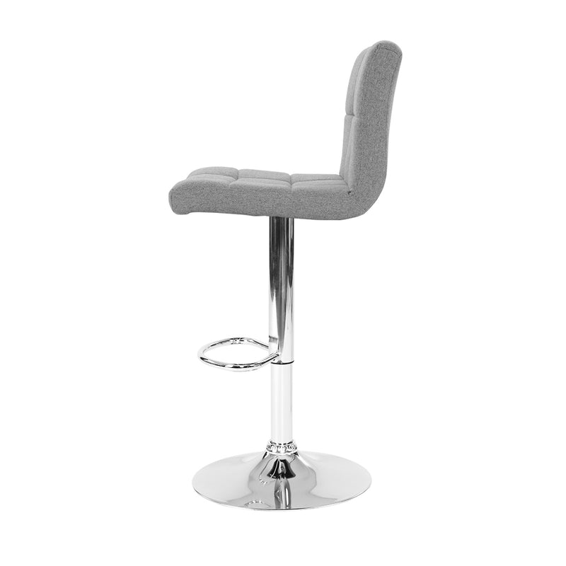 Artiss Set of 2 Gas Lift Bar Stools Swivel Chairs Pu Leather Chrome