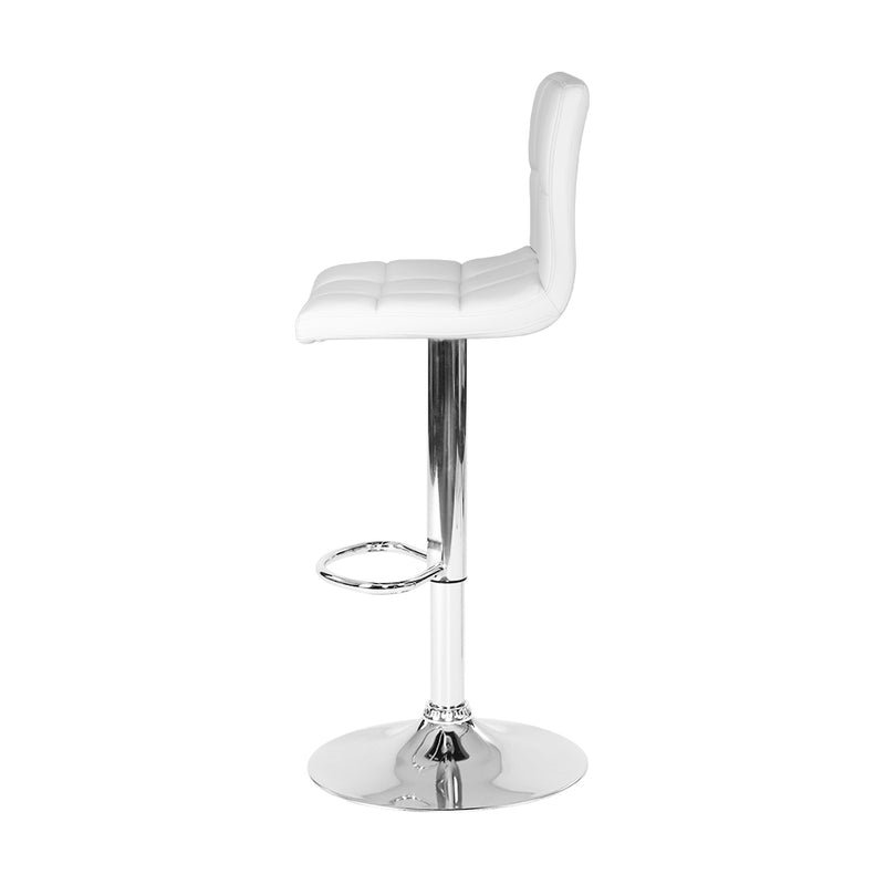 Artiss Set of 2 Gas Lift Bar Stools Swivel Chairs Pu Leather Chrome