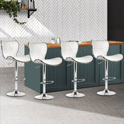 Artiss Set of 4 Bar Stools Ruby Kitchen Swivel Bar Stool Pu Leather Chairs Gas Lift
