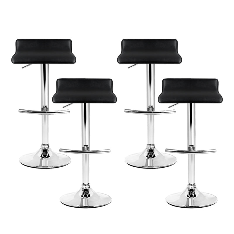 Artiss Set of 4 Bar Stools Sena Kitchen Swivel Bar Stool Pu Leather Chairs Gas Lift