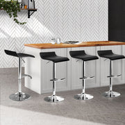 Artiss Set of 4 Bar Stools Sena Kitchen Swivel Bar Stool Pu Leather Chairs Gas Lift