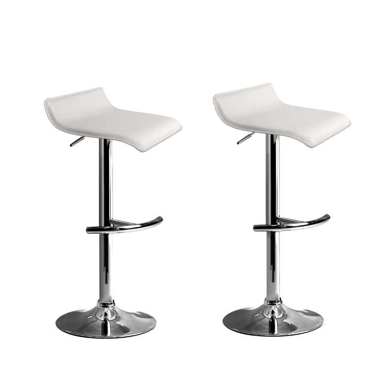 Artiss Set of 2 Pu Leather Bar Stools White